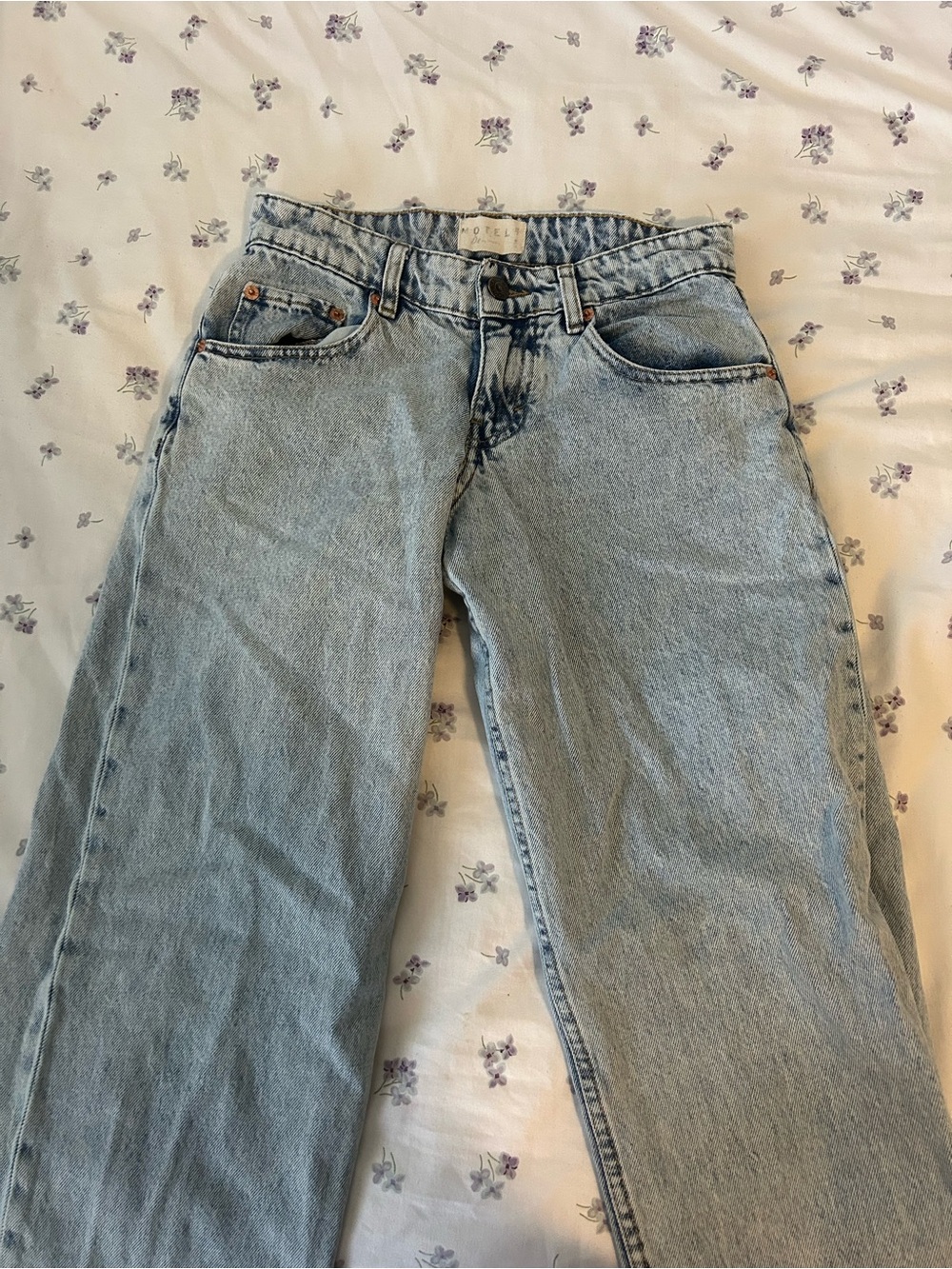 Motel Rocks Light blue Low rise parallel jeans